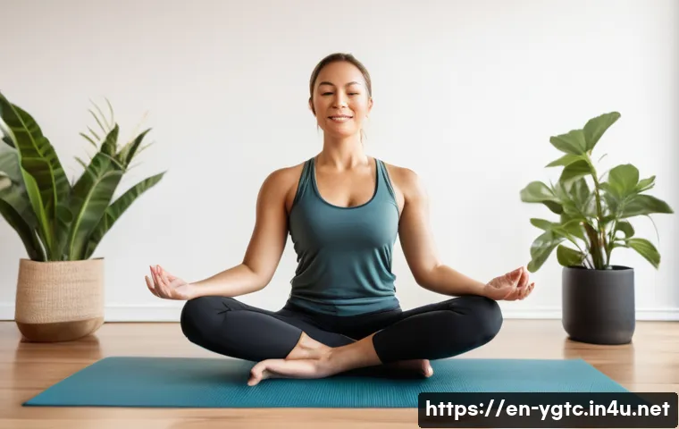 요가강사로서의 평판 관리 - A serene yoga studio scene featuring a confident female yoga instructor with a distinct teaching sty...